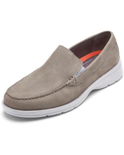 Rockport Mens Palmer Venetian Loafer Trainers - Size 8 W - Grey
