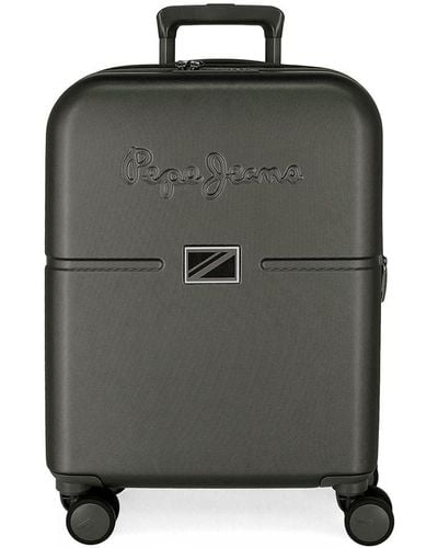 Pepe Jeans Accent Cabin Suitcase Black 40x55x20 Cm Rigid Abs Integrated Tsa Closure 37l 2.74 Kg 4 Double Wheels Extendable Hand Luggage - Green