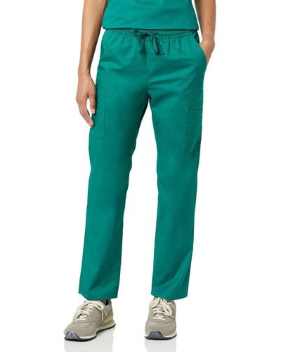 Amazon Essentials Pantalones Sanitarios elásticos con Tejido Secado rápido - Verde