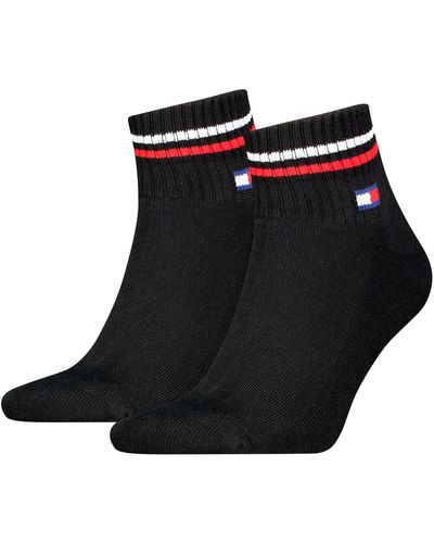 Tommy Hilfiger Iconic Quarter Socks - Black