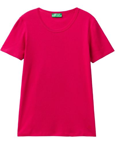 Benetton 3ga2e16a0 T-Shirt - Pink