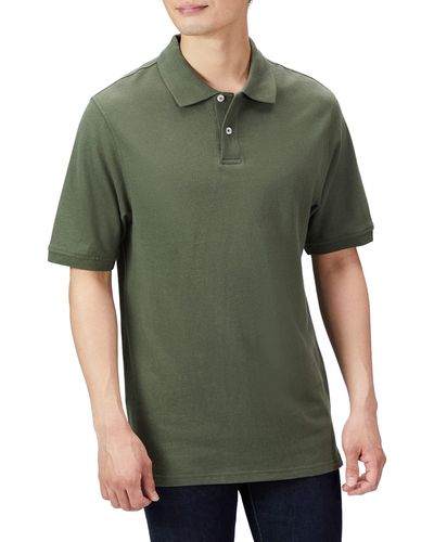 Amazon Essentials Regular-fit Poloshirt Van Katoen Piqué Voor - Groen