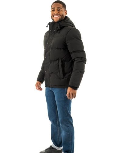 Superdry Everest Short Hooded Puffer Jacket - Black