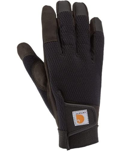 Carhartt Synthetic Leather High Dexterity Touch Sensitive Secure Cuff Glove - Black