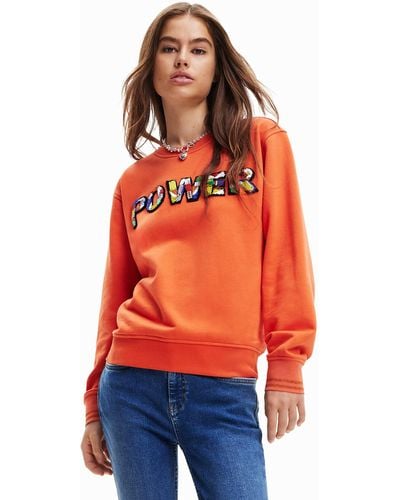 Desigual Sweatshirt Voor - Oranje