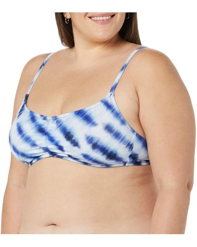 Amazon Essentials Parte Superior de Bikini Tipo Bralette con Sujeción Ligera Mujer - Azul