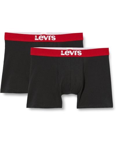 Levi's Boxers sólidos básicos para Hombre - Negro