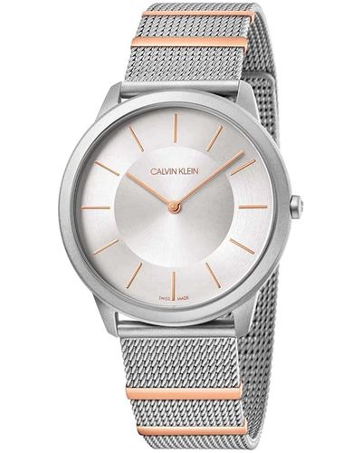 Calvin Klein K3m511y6 S Minimal Watch - Metallic