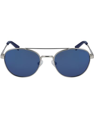 Nautica N4641sp Round Sunglasses - Blue