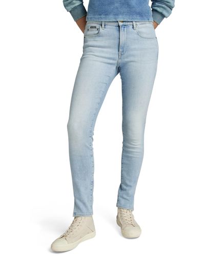 G-Star RAW 3301 Skinny Split Jeans Donna - Blu