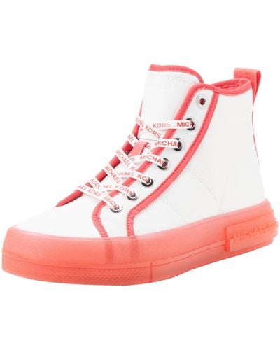 Michael Kors Evy High Top Trainer - Red