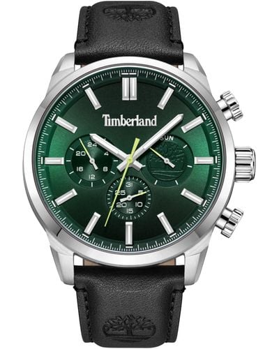Timberland Henniker S Analoge Quartz Horloge Met Lederen Armband Tdwgf0028703 - Groen