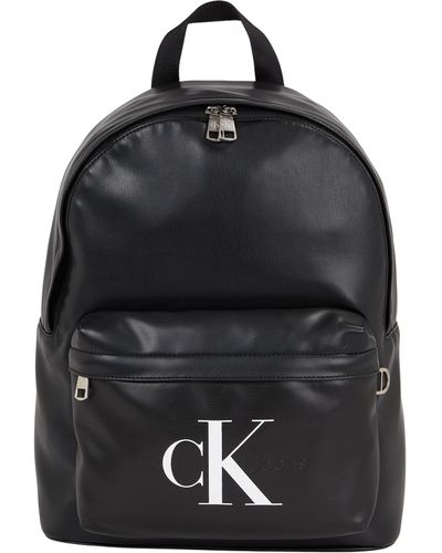 Calvin Klein Monogram Soft Campus Bp40 Backpacks - Black