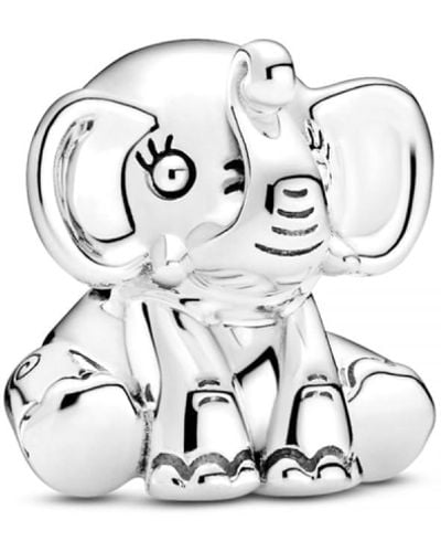 PANDORA Charm Elle the Elephant 799088C00 donna argento - Bianco