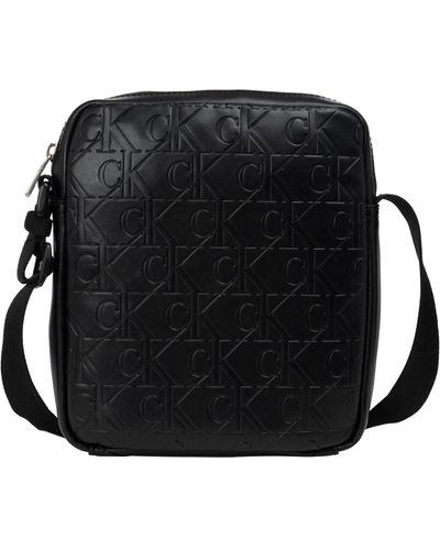 Calvin Klein MONOGRAM SOFT REPORTER 18 AOP - Noir