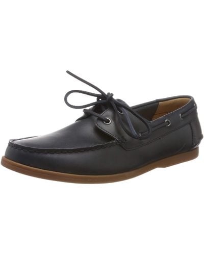 Clarks Morven Sail s Boat Shoes 9 UK/43 EU Blu Marino - Nero