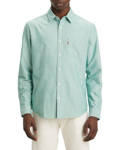 Levi's Sunset 1-Pocket Standard Hemd mit Button-Down-Kragen - Grün