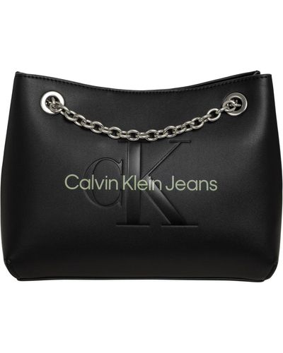Calvin Klein Sculpted Shoulder BAG24 Mono K60K607831 Taschen - Schwarz