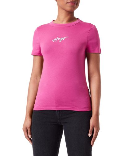 HUGO Classic Tee_4 T_Shirt - Pink