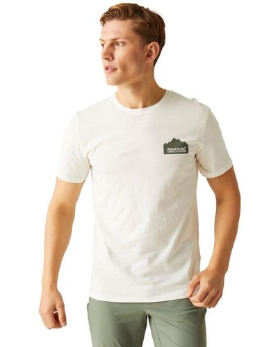 Regatta Breezed IV T-shirt à manches courtes en coton pour homme - Blanc