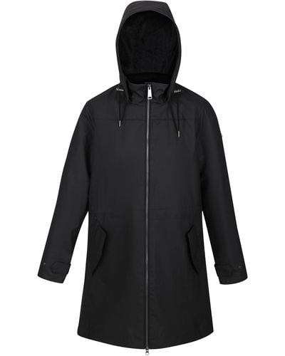 Regatta S Fantine Insulated Hooded Full Zip Jacket Coat - Black