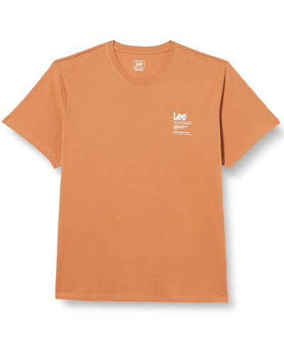 Lee Jeans Small Logo Tee T-Shirt - Arancione