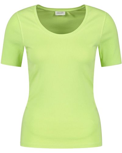 Gerry Weber T-Shirt in feinem Rippstrick Kurzarm unifarben Lime 38 - Grün