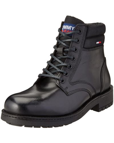 Tommy Hilfiger Tommy Jeans Classic Short Lace UP Boot EM0EM01057 - Negro