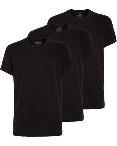 Calvin Klein T-shirt iche Corte Uomo Confezione da 3 Scollo Rotondo - Nero