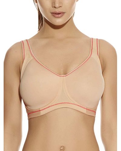 Freya Womens Sonic Underwire Spacer Molded Sports Bra - Natural