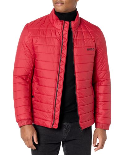 HUGO Lightweight Puffer Jacket - Red
