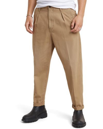 G-Star RAW Chino Pleated Relaxed Trouser - Natural