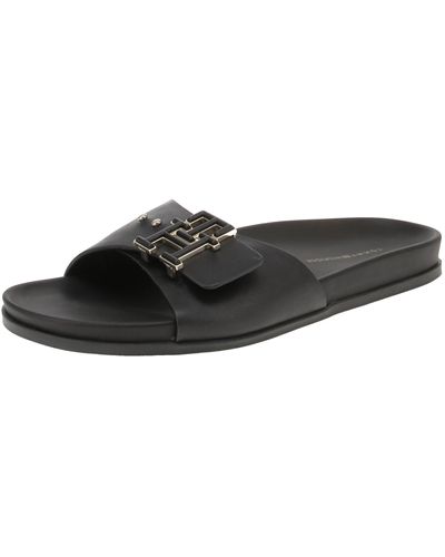 Tommy Hilfiger Mules Black Smooth Leather