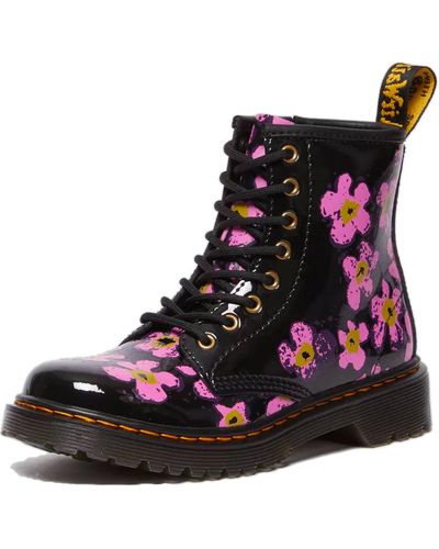 Dr. Martens Stiefel 1460 Floral Patent Code 30904001 - Rot
