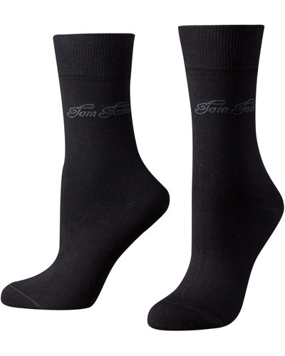 Tom Tailor 2er Pack Basic Socks 9702 610 black schwarz Doppelpack Strümpfe Socken