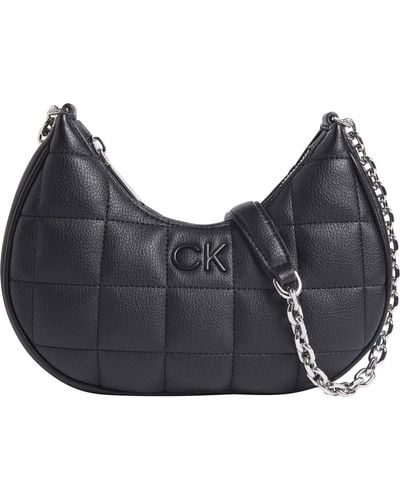 Calvin Klein Ck Square Quilt Chain Shoulder Bag Ck Black - Zwart