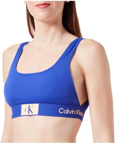 Calvin Klein Bikini Top Bralette Wireless - Blue
