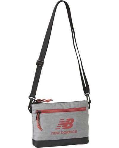 New Balance Leichtathletik Sling Bag Casual Athletic Umhängetasche One Size Grey Melenge - Mehrfarbig