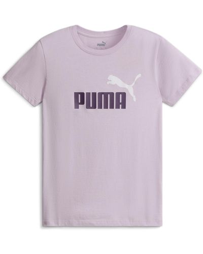 PUMA Ess Logo Tee - Purple