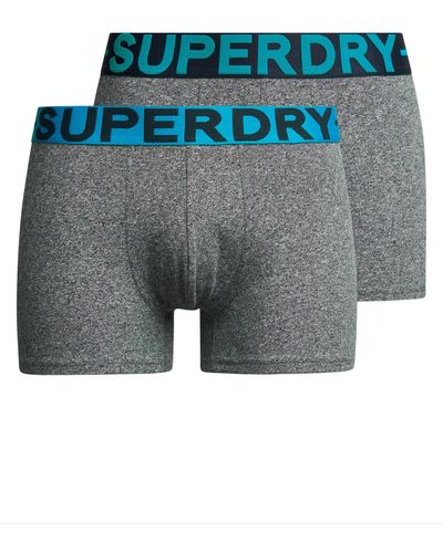 Superdry Trunk Double Pack Boxer Shorts - Blue