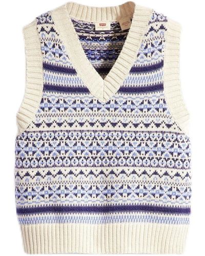 Levi's Brynn Sweater Vest Voor - Blauw