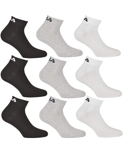 Fila 9 paia di calze da allenamento unisex Classico assortito. 35-38 - Bianco