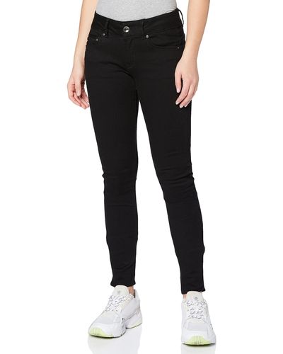 G-Star RAW Midge Cody Mid Waist Skinny Jeans Voor - Zwart