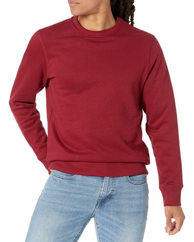 Amazon Essentials Sweatshirt Met Lange Mouwen Crewneck Fleece - Rood