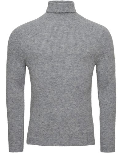 Superdry Jersey LISO Polo-Pullover - Grau