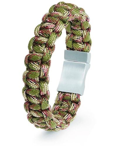 S.oliver Armband Edelstahl Nylon Geschenkidee Geburtstag Vatertag - Grün