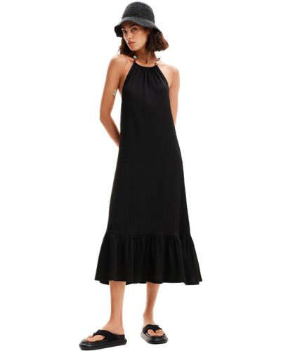 Desigual Leila Dress 24swvk64 Size M Black