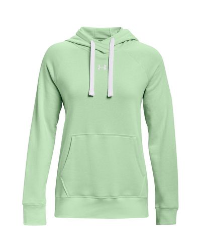 1351234 Under Armour Women's Terry Fleece Hoodie Forest Green/Halo Gray XL