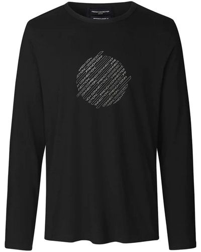 French Connection Everforth Long Sleeve T-shirt Medium - Black