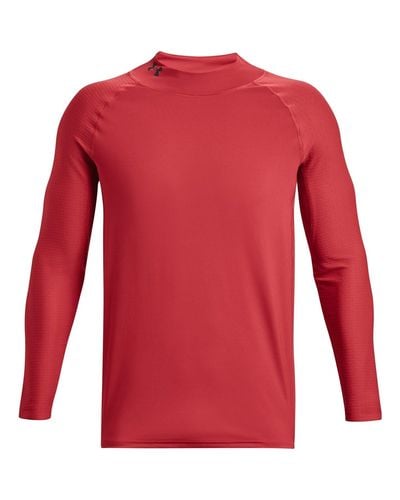 Under Armour S Sf Rush Mock Long Sleeve T-shirt Red M
